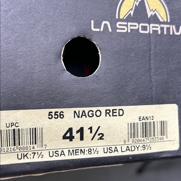 La Sportiva Nago Men\'s and Women’s Red and Gray Lace-Up Climbing Shoes main image 4